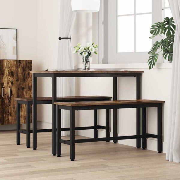 VidaXL Étkező pad 2 pcs Füstölt tölgy 100 x 32,5 x 48,5 cm