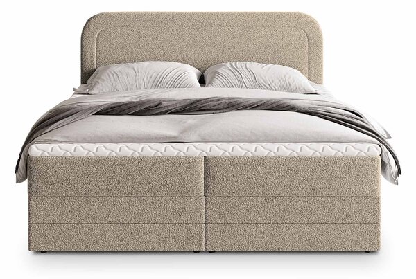 ARMELIN ágyneműtartós boxspring ágy 140x200 - bézs