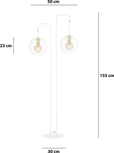 Emibig modern állólámpa albio fehér emi145/lp2