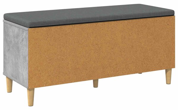VidaXL Előtér pad Beton Szürke 100 x 38 x 46 cm Műanyag Fa és Szövet