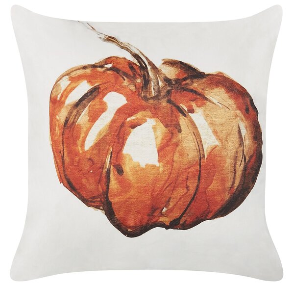 2 db díszpárna CURBITA Bársony 45 x 45 cm Bézs Növénymintás