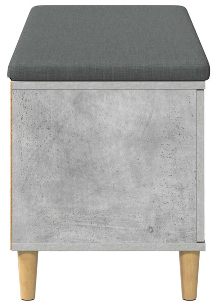 VidaXL Előtér pad Beton Szürke 100 x 38 x 46 cm Műanyag Fa és Szövet