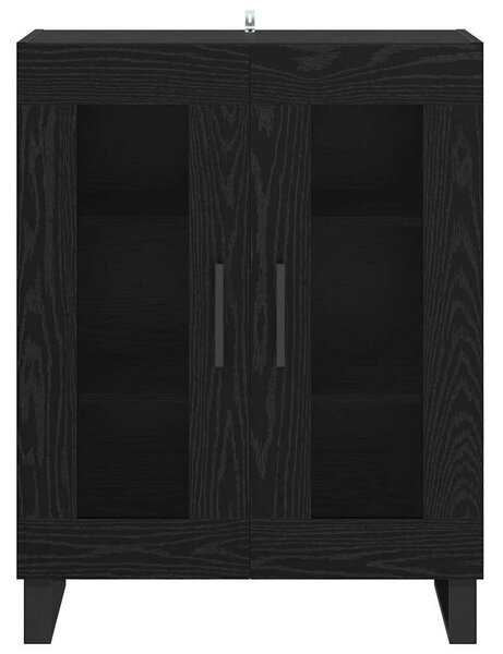 VidaXL Széf Fekete tölgy 69,5 x 34 x 90 cm Szerelt Fa