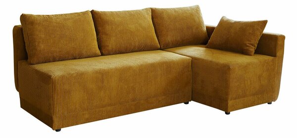 Sarokkanapé Columbus 149, Kárpit, 85x210x135cm, Fenyő