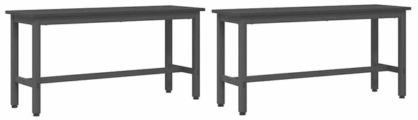 VidaXL Étkező pad 2 pcs Fekete tölgy 100 x 32,5 x 48,5 cm