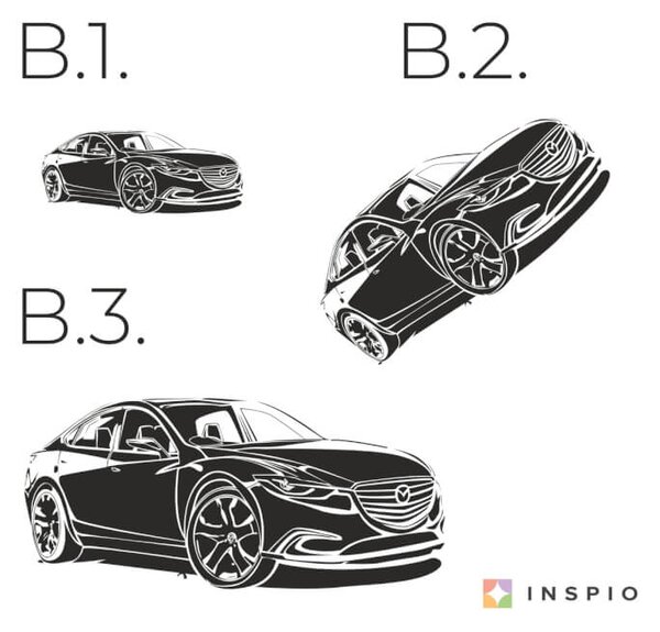 INSPIO - átragasztható textil matrica - INSPIO -ajándékok, dekorációk gyártása - Autós falmatrica - Mazda