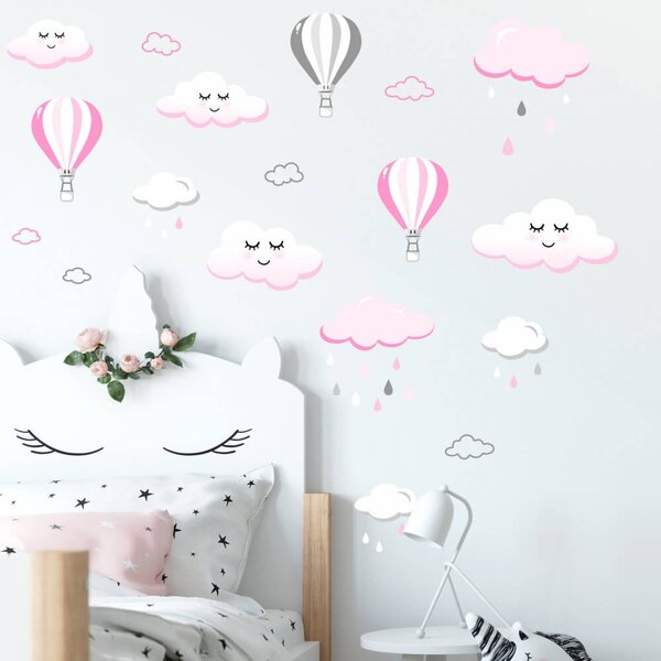 Babaszoba falmatrica - Alvó rózsaszín felhők