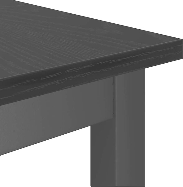 VidaXL Étkező pad 2 pcs Fekete tölgy 100 x 32,5 x 48,5 cm
