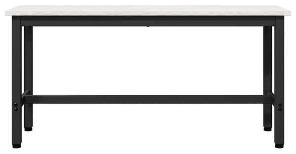 VidaXL Étkező pad 2 pcs Fehér 100 x 32,5 x 49 cm Tömör fenyőfa
