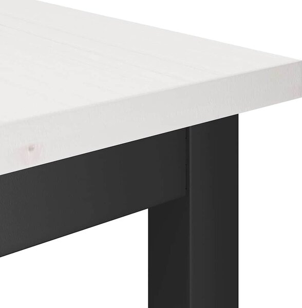 VidaXL Étkező pad 2 pcs Fehér 100 x 32,5 x 49 cm Tömör fenyőfa