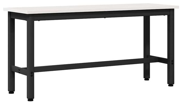 VidaXL Étkező pad 2 pcs Fehér 100 x 32,5 x 49 cm Tömör fenyőfa