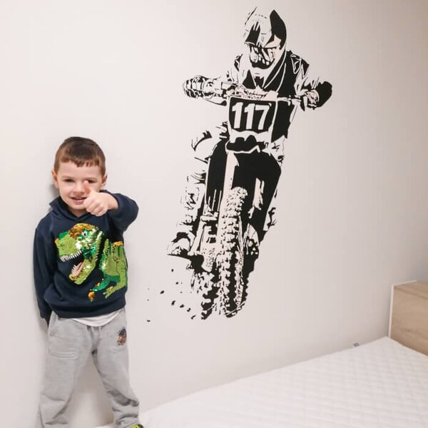 INSPIO - átragasztható textil matrica - INSPIO -ajándékok, dekorációk gyártása - Falmatrica - Motocross
