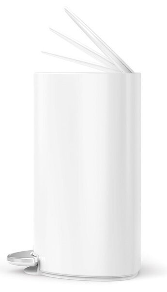 Fehér fém pedálos szemetes 6 l – simplehuman