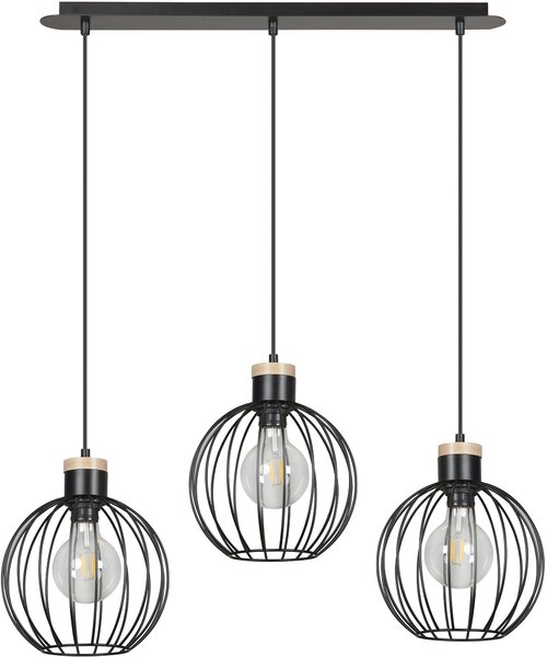 Emibig modern skandináv függeszték barbado fekete emi754/3