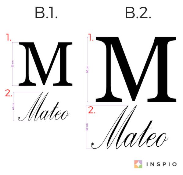 INSPIO - átragasztható textil matrica - Öntapadós tapéta - Kislányod neve