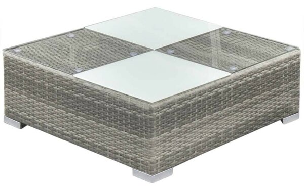 6 részes szürke polyrattan kerti ülőgarnitúra párnákkal