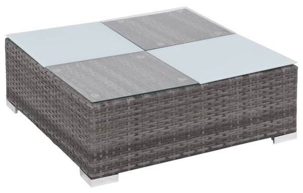 VidaXL 8 részes szürke polyrattan kerti ülőgarnitúra párnákkal