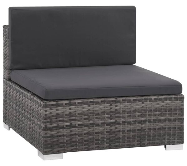 VidaXL 8 részes szürke polyrattan kerti ülőgarnitúra párnákkal