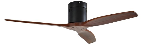 Vindur mennyezeti ventilátor, fekete, fa, DC, csendes – Lucande Lucande, Vindur, Fa, Nappali, Fém, Modern