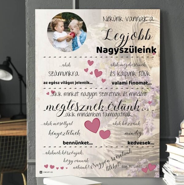 INSPIO - ajándékok, dekorációk gyártása - Ajándék nagyszülőknek - Személyre szabott táblák nagyszülőknek