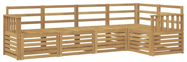 VidaXL Kültéri kanapé szett 5 pcs Fehér 247 x 128,5 x 73 cm