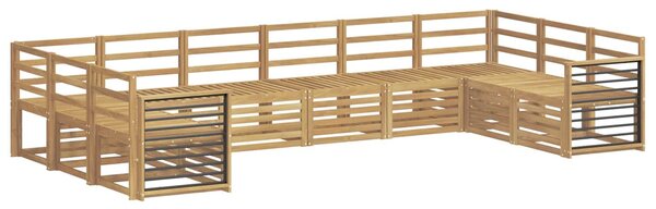 VidaXL Kültéri kanapé szett 10 pcs Fehér 363 x 187,5 x 73 cm