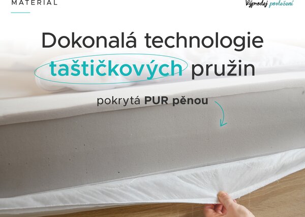 Táskarugós matrac 90 x 200 cm SOMMERA 18 cm Matracvédő: Matracvédő nélkül