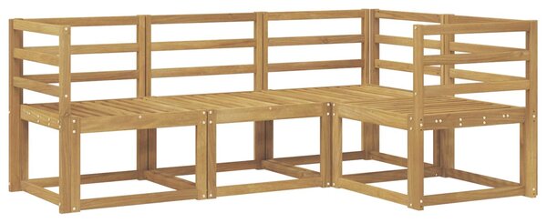VidaXL Kültéri kanapé szett 4 pcs Fehér 185,5 x 126,5 x 73 cm