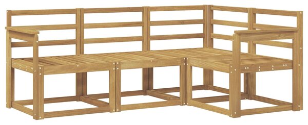 VidaXL Kültéri kanapé szett 4 pcs Fehér 187,5 x 128,5 x 73 cm