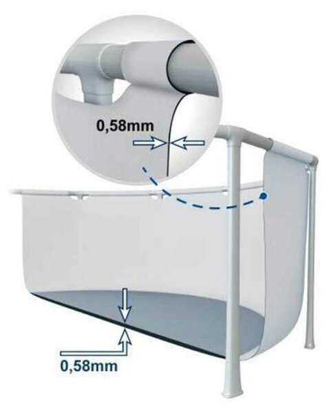 Intex Prism Frame Prémium 488x244x107cm Fémvázas medence szett (26792NP)