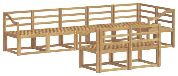 VidaXL Kültéri kanapé szett 8 pcs Fehér Tömör Akácfa