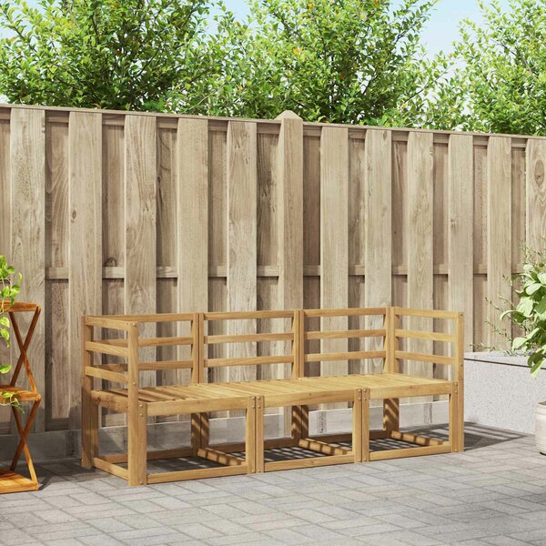 VidaXL Kültéri kanapé szett 3 pcs Fehér 185,5 x 63 x 73 cm