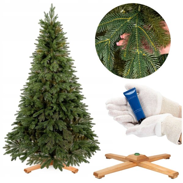 Springos prémium zöld műfenyő 210cm