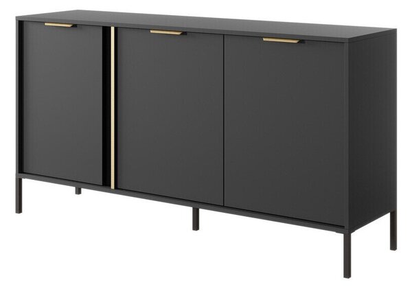 Szekrény Velsoru 102, Laminált forgácslap, 81x153x40cm, Aranysárga, Antracit