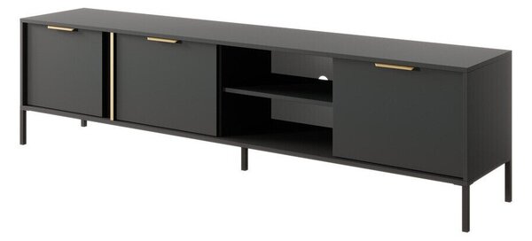TV-állvány Velsoru 105, Laminált forgácslap, 53x203x40cm, Aranysárga, Antracit
