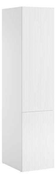 Könyvespolc Dicto II, Ajtókkal, Zárt, Közepes sűrűségű farostlemez, Laminált forgácslap, 199x45x56cm, Fehér
