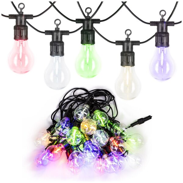 Springos fényfüzér 20LED, 13m, többszínű
