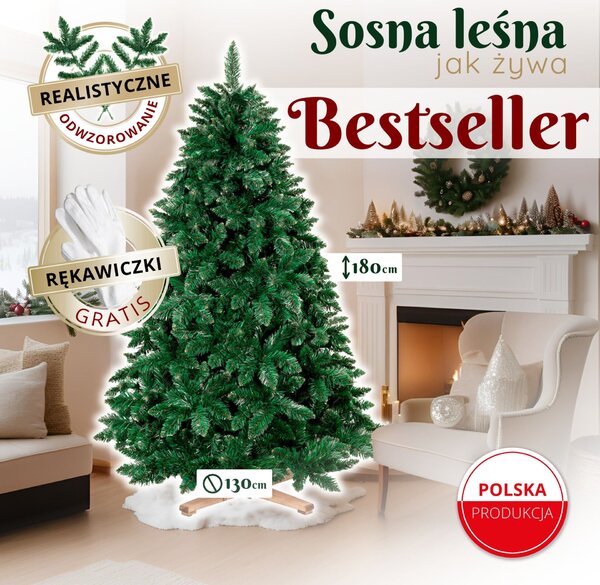 Springos prémium erdei műfenyő 180cm
