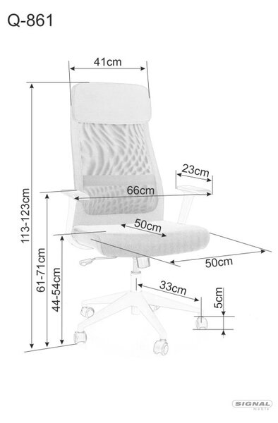 Q-861 R Ergonomikus Hálós Forgószék Fekete/Szürke