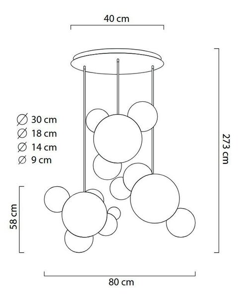MOOSEE Capri Disc 3 LED Függőlámpa Üveg-Alumínium Arany
