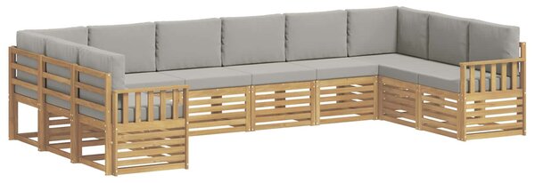 VidaXL Kültéri kanapé szett 7 pcs Fehér és világosszürke