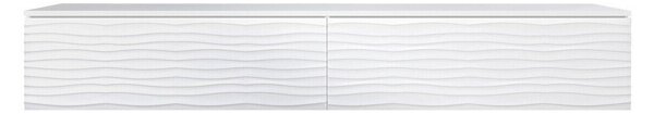 TV-állvány Sarasota 164, Közepes sűrűségű farostlemez, Laminált forgácslap, 30x180x33cm, Fehér