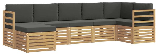 VidaXL Kültéri kanapé szett 7 pcs Fehér és Antracitszürke