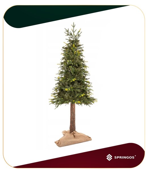 Springos luc műfenyő természetes törzsön 220cm