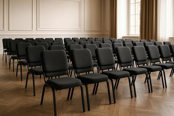 King Home SAMOS Konferencia Szék Fekete Kárpitozott