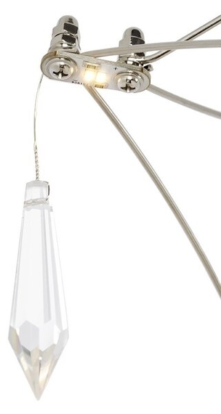 MOOSEE Constellation 77 LED Függőlámpa Szálcsiszolt Acél Kristály