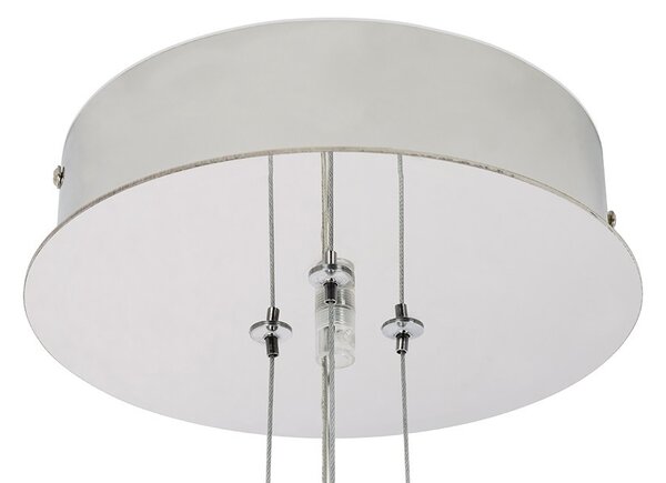 MOOSEE Constellation 77 LED Függőlámpa Szálcsiszolt Acél Kristály