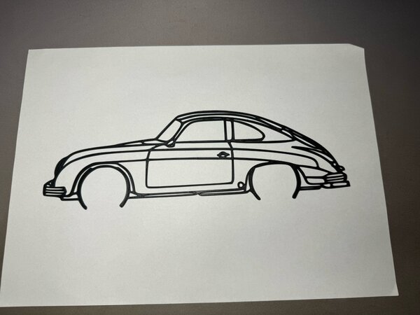 Porsche 356 faldekoráció
