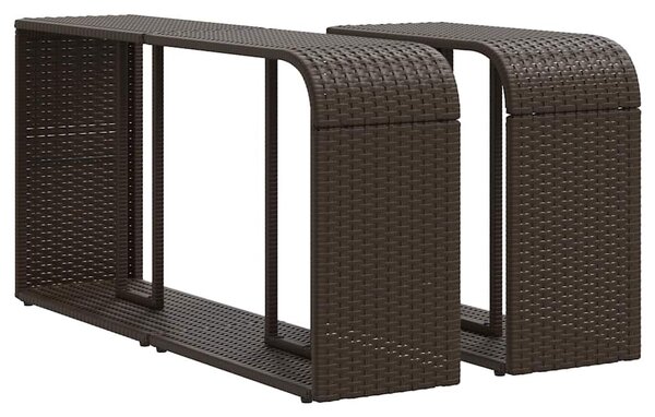 VidaXL 11 db barna polyrattan kerti kanapégarnitúra párnákkal