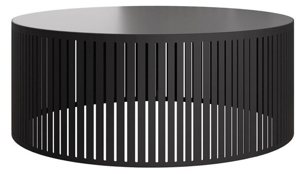 Dohányzóasztal Prunis, Fém, Laminált forgácslap, 30cm, Fekete